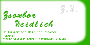 zsombor weidlich business card